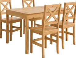 Home affaire Esstisch »Malmö« Holztisch aus Kiefer Massivholz naturfarbig, erhältich in 80 und 120cm