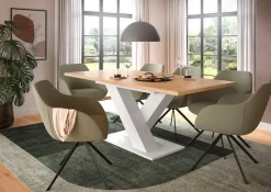 Home affaire Esstisch »Motus, ausziehbar 150 -190 cm, inklusive 40 cm Einlegeplatte« Set, 1 Stk. tlg. X-Gestell mit Bodenplatte, Tisch, Küchentisch, Esszimmer, Küche