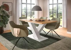 Home affaire Esstisch »Motus, ausziehbar 150 -190 cm, inklusive 40 cm Einlegeplatte« Set, 1 Stk. tlg. X-Gestell mit Bodenplatte, Tisch, Küchentisch, Esszimmer, Küche