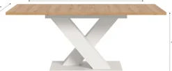 Home affaire Esstisch »Motus, ausziehbar 150 -190 cm, inklusive 40 cm Einlegeplatte« Set, 1 Stk. tlg. X-Gestell mit Bodenplatte, Tisch, Küchentisch, Esszimmer, Küche