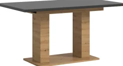 Home affaire Esstisch »Motus, ausziehbar 150 -190 cm, inklusive 40 cm Einlegeplatte« Set, 1 Stk. tlg. Doppelsäulengestell mit Bodenplatte, Tisch, Esstisch, Küche