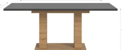 Home affaire Esstisch »Motus, ausziehbar 150 -190 cm, inklusive 40 cm Einlegeplatte« Set, 1 Stk. tlg. Doppelsäulengestell mit Bodenplatte, Tisch, Esstisch, Küche
