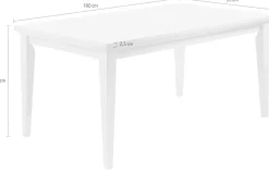Home affaire Esstisch »Paris« Holzoptik, verlängerbar durch extra Ansteckplatten, Breite 180 cm