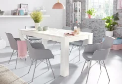 Home affaire Esstisch »Prisma 180x90 cm, Esszimmertisch, ausziehbar, erweiterbar auf 228 cm« rechteckig,Tischplatte Stärke 22 mm u. mit elegantem Siebdruck