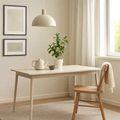 Home affaire Esstisch »ROMELIS beige Küchentisch 180x90 cm, modernes Design« pflegeleichter Tisch, Esszimmertisch, FSC®-zertifiziert