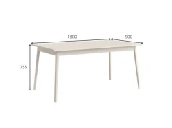Home affaire Esstisch »ROMELIS beige Küchentisch 180x90 cm, modernes Design« pflegeleichter Tisch, Esszimmertisch, FSC®-zertifiziert