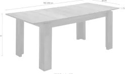 Home affaire Esstisch »Tanum« Ausziehbarer Esszimmertisch 160-200 cm - Maße (B/T/H) 160/90/77 cm