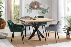 Home affaire Esstisch »Tristan« mit modernem Spider Gestell und Baumkante