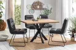 Home affaire Esstisch »Tristan« mit modernem Spider Gestell und Baumkante