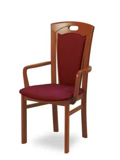 Home affaire Esszimmerstuhl »FERDI, Armlehnstuhl, Made in Italy, Massivholz« () 1 Stk.Bezug Feinstruktur (wasser-und fleckabweisend) oder Struktur