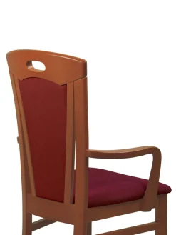 Home affaire Esszimmerstuhl »FERDI, Armlehnstuhl, Made in Italy, Massivholz« () 1 Stk.Bezug Feinstruktur (wasser-und fleckabweisend) oder Struktur
