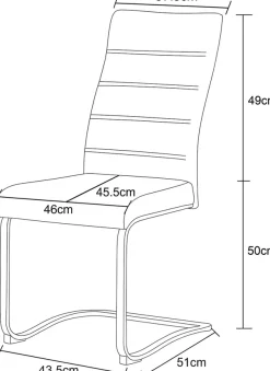 Home affaire Esszimmerstuhl »PICTOU, 2er Set, mit Metallgestell in matt schwarz« (Set) 2 Stk.in verschiedenen Farben, Belsatbarkeit pro Stuhl 120 kg, mit Armlehne