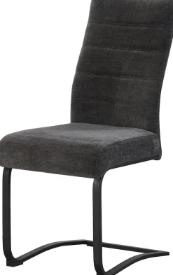 Home affaire Esszimmerstuhl »PICTOU, 2er Set, mit Metallgestell in matt schwarz« (Set) 2 Stk.in verschiedenen Farben, Belsatbarkeit pro Stuhl 120 kg, mit Armlehne