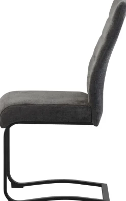 Home affaire Esszimmerstuhl »PICTOU, 2er Set, mit Metallgestell in matt schwarz« (Set) 2 Stk.in verschiedenen Farben, Belsatbarkeit pro Stuhl 120 kg, mit Armlehne