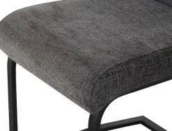 Home affaire Esszimmerstuhl »PICTOU, 2er Set, mit Metallgestell in matt schwarz« (Set) 2 Stk.in verschiedenen Farben, Belsatbarkeit pro Stuhl 120 kg, mit Armlehne