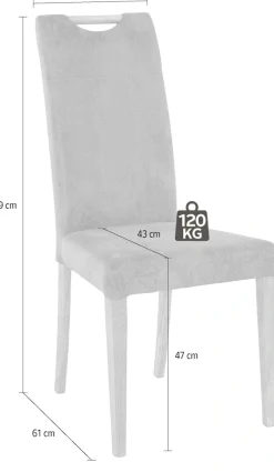 Home affaire Esszimmerstuhl »Roberta Polsterstuhl, Gestell Eiche massiv« (Set) 2 Stk.Bezug aus strapazierfähiger Microfaser