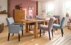 Home affaire Esszimmerstuhl »Queen« (Set) 2 Stk.Beine aus massiver Buche, wengefarben lackiert, Polsterstuhl