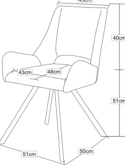 Home affaire Esszimmerstuhl »AIRDRIE, 2er Set, mit Metallgestell in matt schwarz« (Set) 2 Stk.in verschiedenen Farben, Belsatbarkeit pro Stuhl 120 kg, mit Griffloch