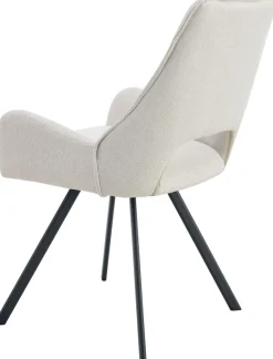 Home affaire Esszimmerstuhl »AIRDRIE, 2er Set, mit Metallgestell in matt schwarz« (Set) 2 Stk.in verschiedenen Farben, Belsatbarkeit pro Stuhl 120 kg, mit Griffloch