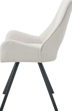 Home affaire Esszimmerstuhl »AIRDRIE, 2er Set, mit Metallgestell in matt schwarz« (Set) 2 Stk.in verschiedenen Farben, Belsatbarkeit pro Stuhl 120 kg, mit Griffloch