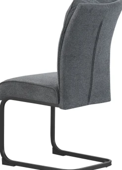 Home affaire Esszimmerstuhl »BARRIE, 2er Set, mit Metallgestell in matt schwarz« (Set) 2 Stk.in verschiedenen Farben, Belsatbarkeit pro Stuhl 120 kg, mit Armlehne