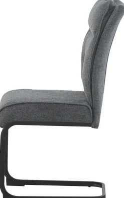 Home affaire Esszimmerstuhl »BARRIE, 2er Set, mit Metallgestell in matt schwarz« (Set) 2 Stk.in verschiedenen Farben, Belsatbarkeit pro Stuhl 120 kg, mit Armlehne