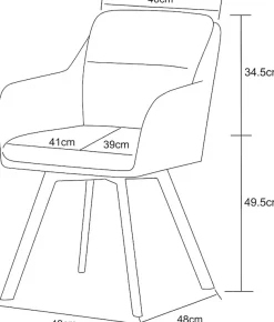 Home affaire Esszimmerstuhl »NEEPAWA, 2er Set, mit Metallgestell in matt schwarz« (Set) 2 Stk.in verschiedenen Farben, Belsatbarkeit pro Stuhl 120 kg, mit Armlehne