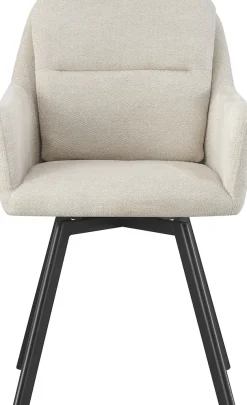 Home affaire Esszimmerstuhl »NEEPAWA, 2er Set, mit Metallgestell in matt schwarz« (Set) 2 Stk.in verschiedenen Farben, Belsatbarkeit pro Stuhl 120 kg, mit Armlehne