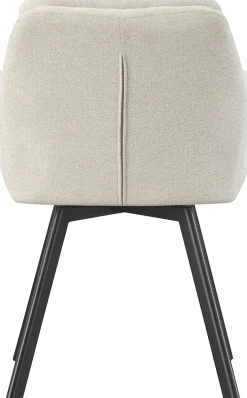 Home affaire Esszimmerstuhl »NEEPAWA, 2er Set, mit Metallgestell in matt schwarz« (Set) 2 Stk.in verschiedenen Farben, Belsatbarkeit pro Stuhl 120 kg, mit Armlehne