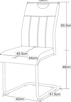 Home affaire Esszimmerstuhl »BRANDON, 2er Set, mit Metallgestell in matt schwarz« (Set) 2 Stk.in verschiedenen Farben, Belsatbarkeit pro Stuhl 120 kg, 360° drehbar
