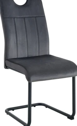Home affaire Esszimmerstuhl »BRANDON, 2er Set, mit Metallgestell in matt schwarz« (Set) 2 Stk.in verschiedenen Farben, Belsatbarkeit pro Stuhl 120 kg, 360° drehbar