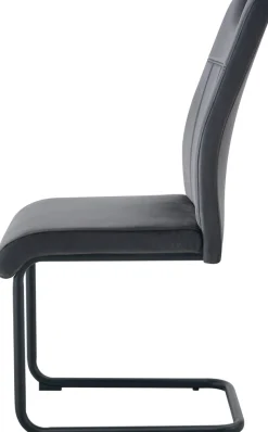 Home affaire Esszimmerstuhl »BRANDON, 2er Set, mit Metallgestell in matt schwarz« (Set) 2 Stk.in verschiedenen Farben, Belsatbarkeit pro Stuhl 120 kg, 360° drehbar