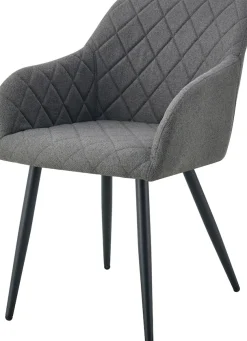 Home affaire Esszimmerstuhl »SUDBURRY, 2er Set, mit Metallgestell in matt schwarz« (Set) 2 Stk.in verschiedenen Farben, Belsatbarkeit pro Stuhl 120 kg, mit Griffloch
