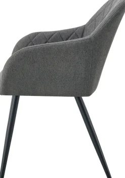 Home affaire Esszimmerstuhl »SUDBURRY, 2er Set, mit Metallgestell in matt schwarz« (Set) 2 Stk.in verschiedenen Farben, Belsatbarkeit pro Stuhl 120 kg, mit Griffloch