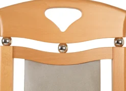 Home affaire Esszimmerstuhl »Berta Küchenstuhl« (Set) 2 Stk.Bezug in Microfaser, Gestell aus Buche Massivholz