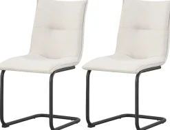 Home affaire Esszimmerstuhl »SARNIA, 2er Set, mit Metallgestell in matt schwarz« (Set) 2 Stk.in verschiedenen Farben, Belsatbarkeit pro Stuhl 120 kg