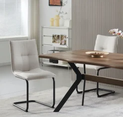 Home affaire Esszimmerstuhl »SARNIA, 2er Set, mit Metallgestell in matt schwarz« (Set) 2 Stk.in verschiedenen Farben, Belsatbarkeit pro Stuhl 120 kg