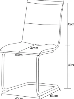 Home affaire Esszimmerstuhl »SARNIA, 2er Set, mit Metallgestell in matt schwarz« (Set) 2 Stk.in verschiedenen Farben, Belsatbarkeit pro Stuhl 120 kg