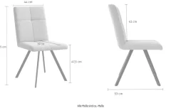Home affaire Esszimmerstuhl »Mia Essstuhl, Wohnstuhl, Polsterstuhl, 4-Fußstuhl« (Set) 2 Stk.mit schwarz pulverbeschichteten Metallbeinen, gepolstert, modern