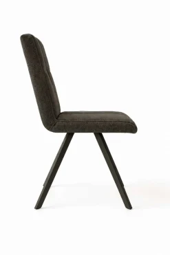 Home affaire Esszimmerstuhl »Mia Essstuhl, Wohnstuhl, Polsterstuhl, 4-Fußstuhl« (Set) 2 Stk.mit schwarz pulverbeschichteten Metallbeinen, gepolstert, modern
