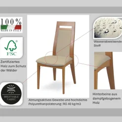 Home affaire Esszimmerstuhl »CLIO« () 2 Stk.Stuhl mit wasserabweisender Stoff