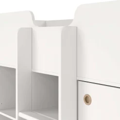 Home affaire Etagenbett »Halbhohes Hochbett mit viel Stauraum« Halbhohes Bett mit integrierten Regalfächern