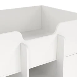 Home affaire Etagenbett »Halbhohes Hochbett mit viel Stauraum« Halbhohes Bett mit integrierten Regalfächern