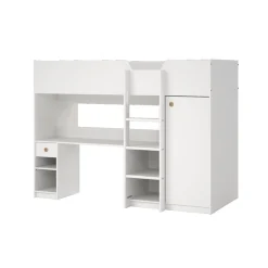 Home affaire Etagenbett »Hochbett mit viel Stauraum und Schrank« Hohes Kinderbett mit integriertem Kleiderschrank
