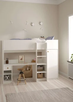 Home affaire Etagenbett »Hochbett mit viel Stauraum und Schrank« Hohes Kinderbett mit integriertem Kleiderschrank