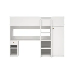 Home affaire Etagenbett »Hochbett mit viel Stauraum und Schrank« Hohes Kinderbett mit integriertem Kleiderschrank