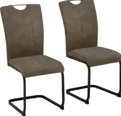 Home affaire Freischwinger »Napoli« (Set) 2 Stk.Vintage-Mikrofaser Bezug, Belastbarkeit bis 130kg, im 2er oder 4er Set