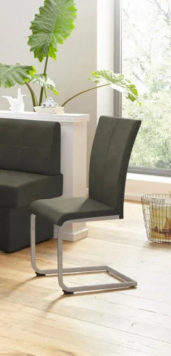 Home affaire Freischwinger »Nils« (Set) 2 Stk.Stuhl belastbar bis 120 Kg, Gestell Metall im Chrom-Look oder Schwarz