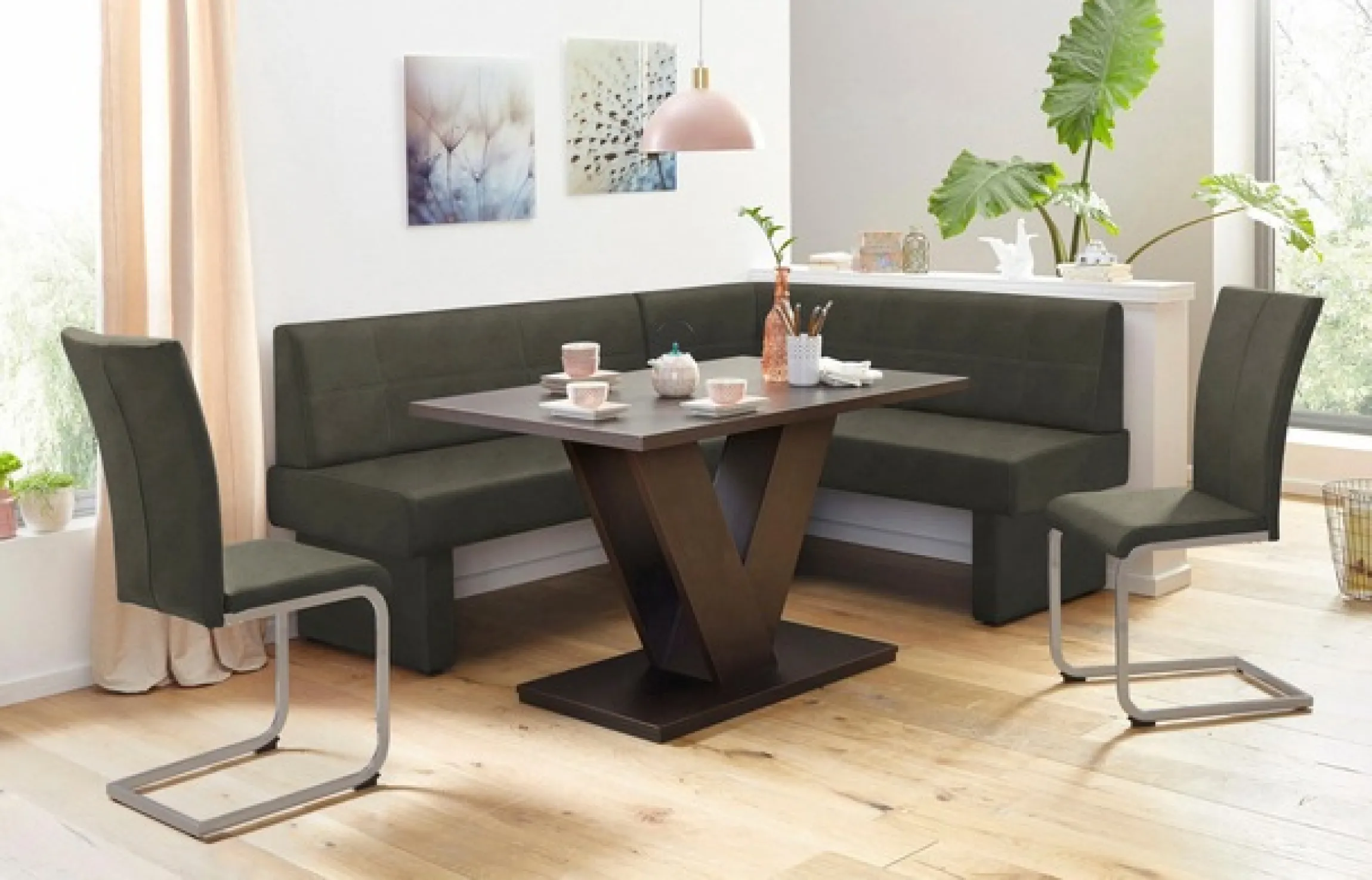 Home affaire Freischwinger »Nils« (Set) 2 Stk.Stuhl belastbar bis 120 Kg, Gestell Metall im Chrom-Look oder Schwarz