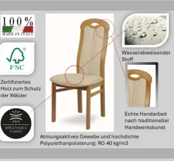 Home affaire 4-Fußstuhl »ALEX, Stuhl,Armlehnstuhl« () 2 Stk.Stuhl, Armlehnstuhl, Ausführung mit und ohne wasserabweisender Stoff